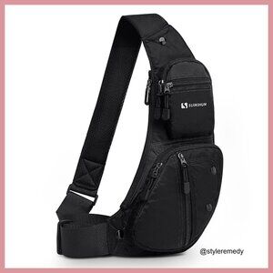 Nylon Sling Backpack Crossbody Bag for Outdoor Travel Daypack